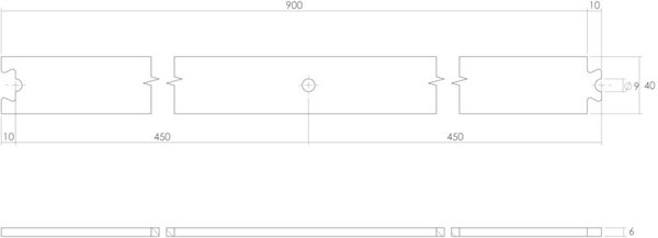 Intersteel Schuifdeursysteem – tussenrail 90 cm mat zwart Intersteel Schuifdeursysteem – tussenrail 90 cm mat zwart