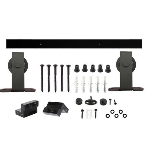 Intersteel Intersteel Schuifdeursysteem Basic Top mat zwart - compleet railsysteem | De Oude Deurklink Intersteel Intersteel Schuifdeursysteem Basic Top mat zwart - compleet railsysteem | De Oude Deurklink