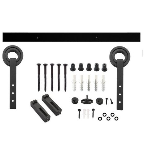 Intersteel Intersteel Schuifdeursysteem Modern mat zwart - compleet railsysteem | De Oude Deurklink