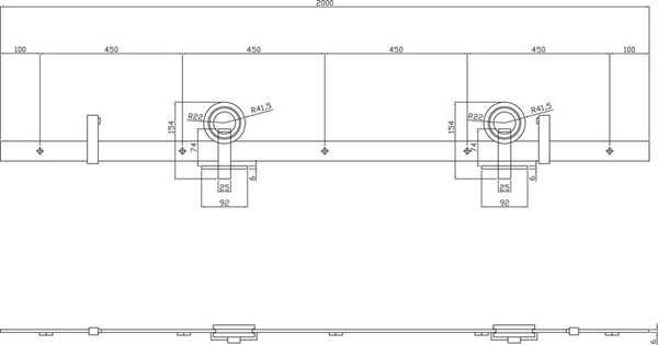 Intersteel Schuifdeursysteem Modern Top mat zwart Intersteel Schuifdeursysteem Modern Top mat zwart