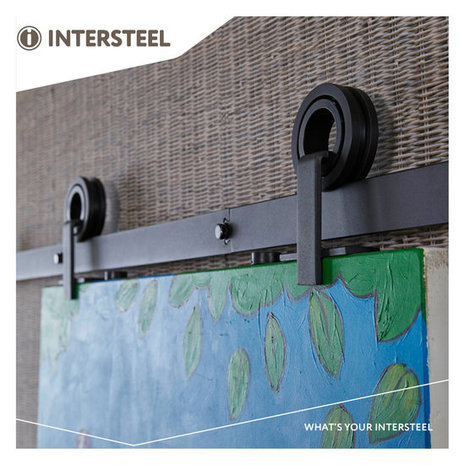 Intersteel Intersteel Schuifdeursysteem Modern Top mat zwart - compleet railsysteem | De Oude Deurklink Intersteel Intersteel Schuifdeursysteem Modern Top mat zwart - compleet railsysteem | De Oude Deurklink