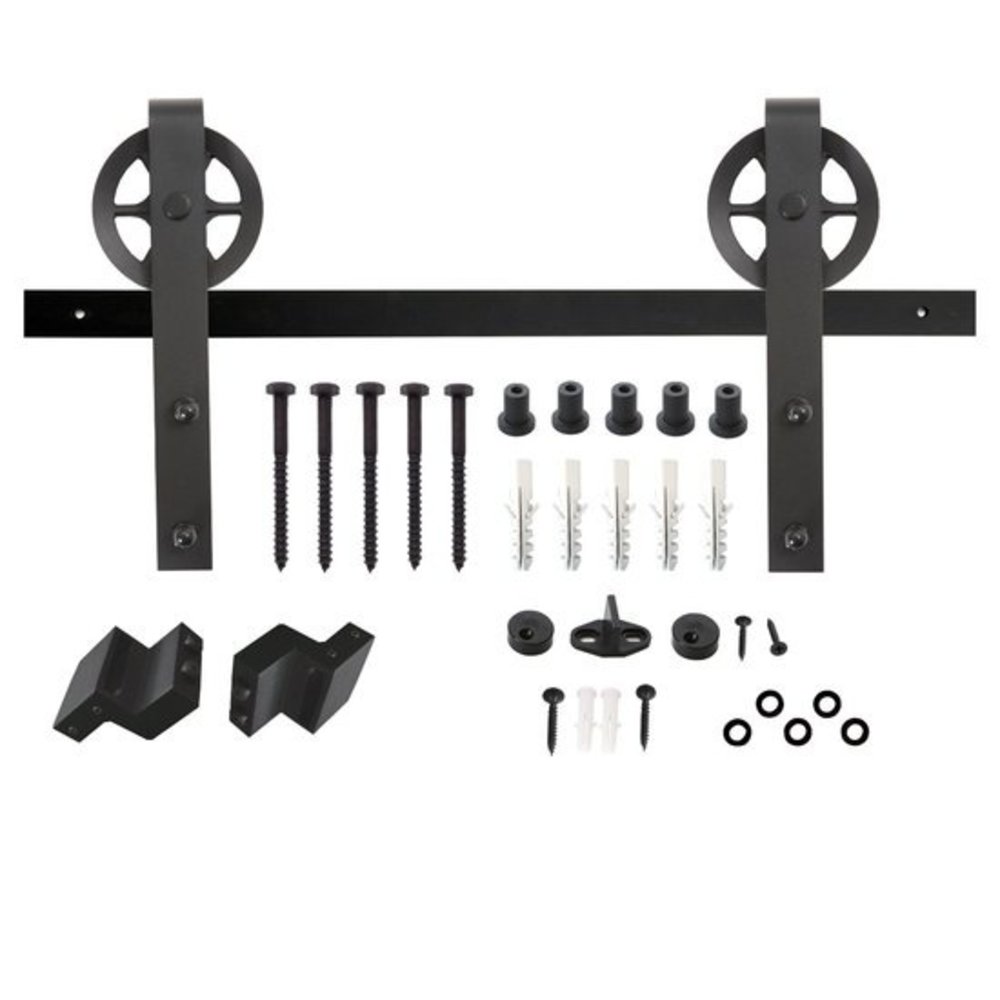 Intersteel Schuifdeursysteem Wheel mat zwart Intersteel Schuifdeursysteem Wheel mat zwart
