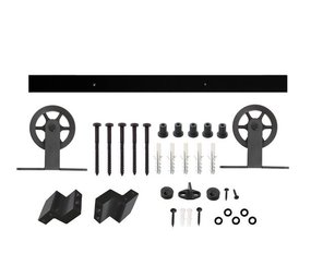 Intersteel Schuifdeursysteem Wheel Top mat zwart Intersteel Schuifdeursysteem Wheel Top mat zwart