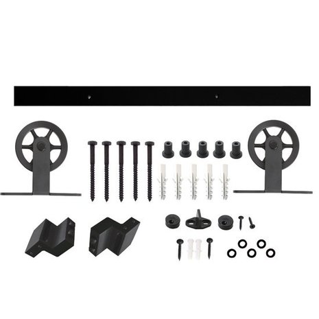 Intersteel Schuifdeursysteem Wheel Top mat zwart Intersteel Schuifdeursysteem Wheel Top mat zwart