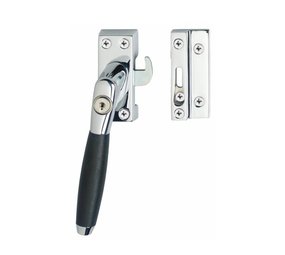 Intersteel Raamsluiting met slot SKG1 links Ton 400 chroom met ebbenhout