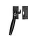 De Oude Deurklink Raamsluiting zwart met slot Deco links De Oude Deurklink Raamsluiting zwart met slot Deco links