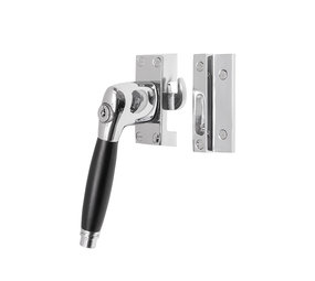 De Oude Deurklink Raamsluiting nikkel met slot Deco links De Oude Deurklink Raamsluiting nikkel met slot Deco links