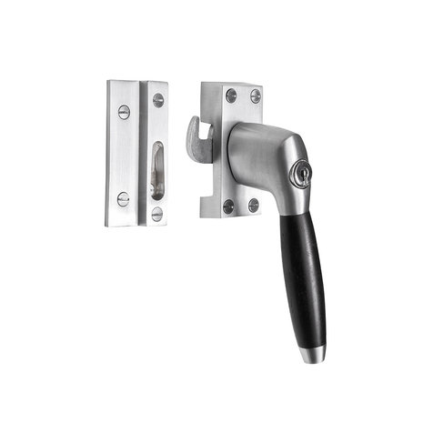 De Oude Deurklink Raamsluiting mat nikkel met slot Klassiek rechts | De Oude Deurklink jaren 30 raambeslag