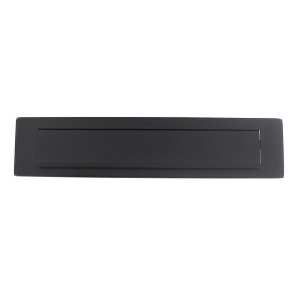 Intersteel Intersteel Brievenbus voordeur met klep en regenrand mat zwart | De Oude Deurklink Intersteel Intersteel Brievenbus voordeur met klep en regenrand mat zwart | De Oude Deurklink