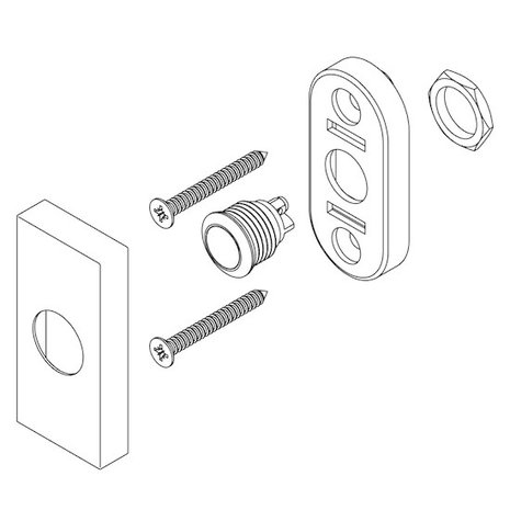 Intersteel Deurbel rechthoekig verdekt RVS Intersteel Deurbel rechthoekig verdekt RVS