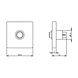 Intersteel Deurbel vierkant verdekt 53x53x8 geborsteld rvs Intersteel Deurbel vierkant verdekt 53x53x8 geborsteld rvs