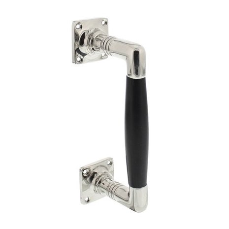 Intersteel Handgreep Ton basic 170 mm vierkant rozet nikkel - ebbenhout Intersteel Handgreep Ton basic 170 mm vierkant rozet nikkel - ebbenhout