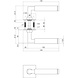 Intersteel Deurklink Bau-Stil vierkant magneet rozet geborsteld RVS Intersteel Deurklink Bau-Stil vierkant magneet rozet geborsteld RVS