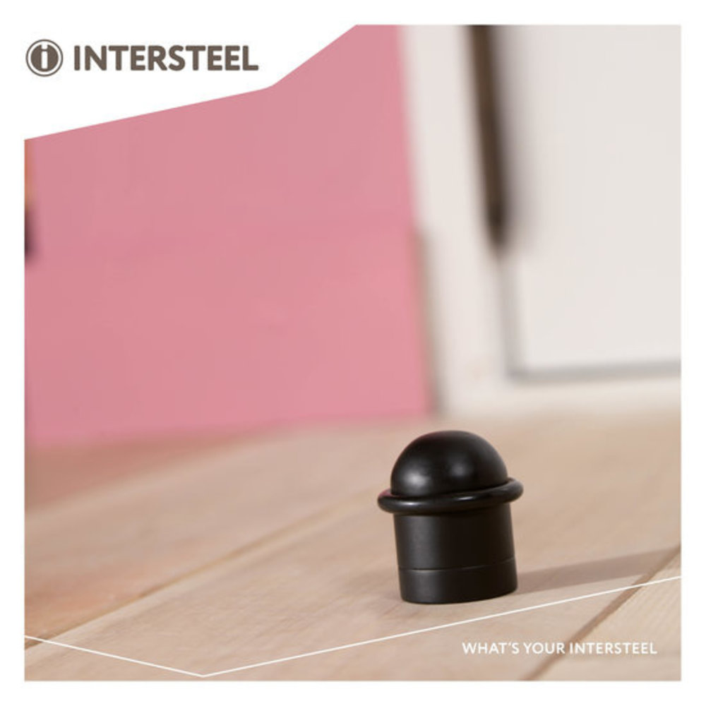 Intersteel Deurstopper met ring mat zwart | De Oude Deurklink jaren 30 deurbeslag Intersteel Deurstopper met ring mat zwart | De Oude Deurklink jaren 30 deurbeslag