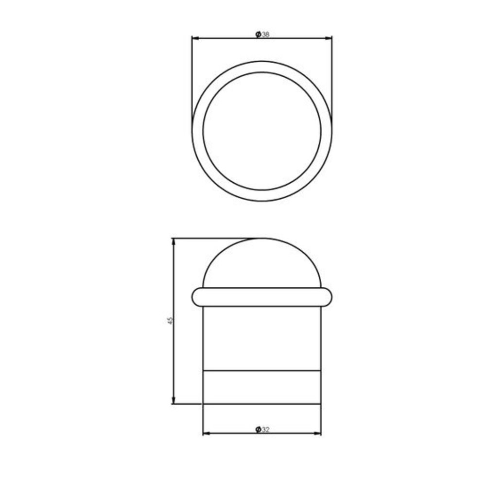 Intersteel Deurstopper met ring mat zwart | De Oude Deurklink jaren 30 deurbeslag Intersteel Deurstopper met ring mat zwart | De Oude Deurklink jaren 30 deurbeslag