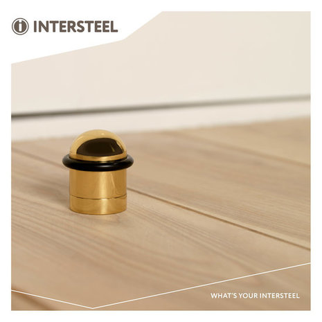 Intersteel Deurstopper met ring messing gelakt | De Oude Deurklink jaren 30 deurbeslag Intersteel Deurstopper met ring messing gelakt | De Oude Deurklink jaren 30 deurbeslag