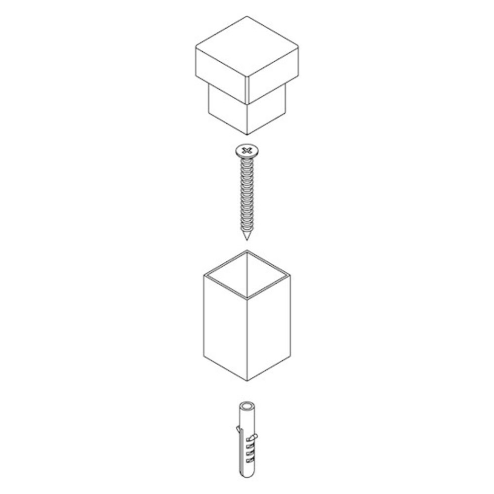 Intersteel Deurstopper vierkant rvs zwart | De Oude Deurklink jaren 30 deurbeslag