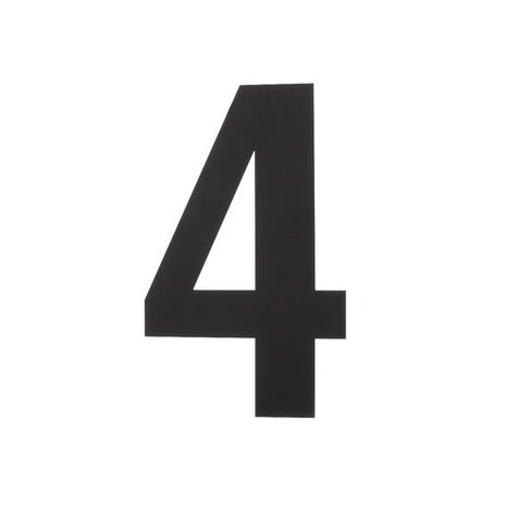 Intersteel Huisnummer 4 xl hoogte 30 cm rvs - mat zwart Intersteel Huisnummer 4 xl hoogte 30 cm rvs - mat zwart