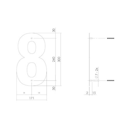 Intersteel Intersteel Huisnummer 8 XL RVS mat zwart (30cm) - weerbestendig buitendeurbeslag | De Oude Deurklink klassiek buitendeurbeslag Intersteel Intersteel Huisnummer 8 XL RVS mat zwart (30cm) - weerbestendig buitendeurbeslag | De Oude Deurklink klassiek buitendeurbeslag