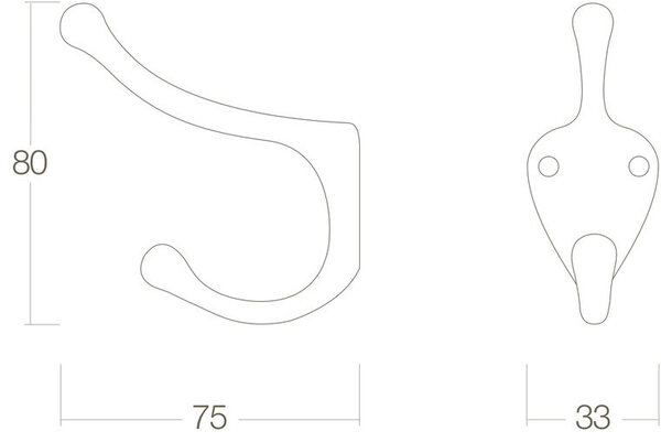 Intersteel Kapstokhaak scheepsmodel messing gelakt Intersteel Kapstokhaak scheepsmodel messing gelakt