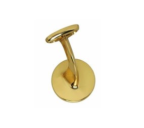 Intersteel Trapleuning houder hol zadel blind messing gelakt Intersteel Trapleuning houder hol zadel blind messing gelakt