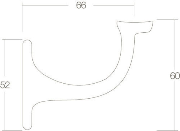 Intersteel Intersteel Trapleuninghouder messing gelakt hol zadel blind - ronde leuning | De Oude Deurklink Intersteel Intersteel Trapleuninghouder messing gelakt hol zadel blind - ronde leuning | De Oude Deurklink
