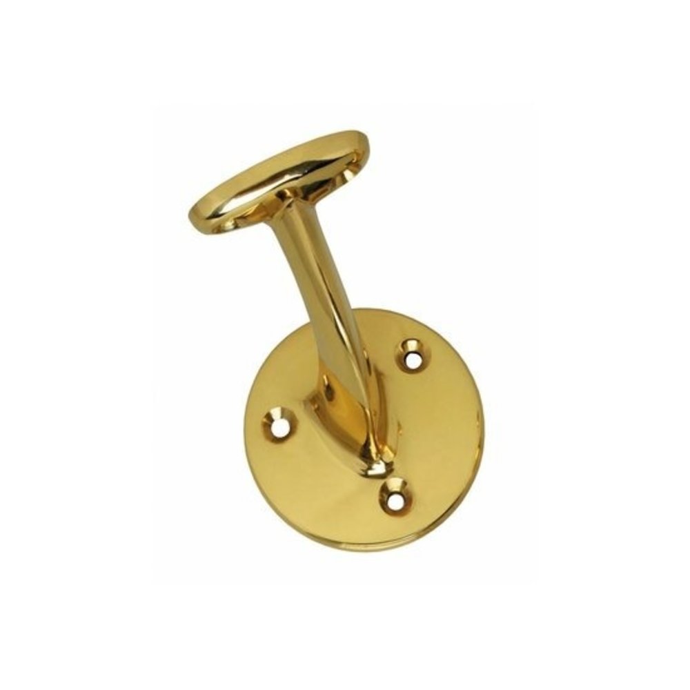 Intersteel Intersteel Trapleuninghouder messing gelakt hol zadel - ronde leuning | De Oude Deurklink Intersteel Intersteel Trapleuninghouder messing gelakt hol zadel - ronde leuning | De Oude Deurklink