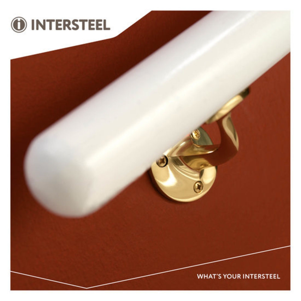 Intersteel Intersteel Trapleuninghouder messing gelakt hol zadel - ronde leuning | De Oude Deurklink Intersteel Intersteel Trapleuninghouder messing gelakt hol zadel - ronde leuning | De Oude Deurklink