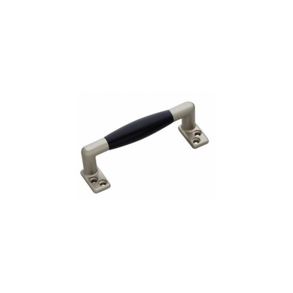 Intersteel Intersteel Meubelgreep mat nikkel 108mm met zwart hout | De Oude Deurklink Intersteel Intersteel Meubelgreep mat nikkel 108mm met zwart hout | De Oude Deurklink