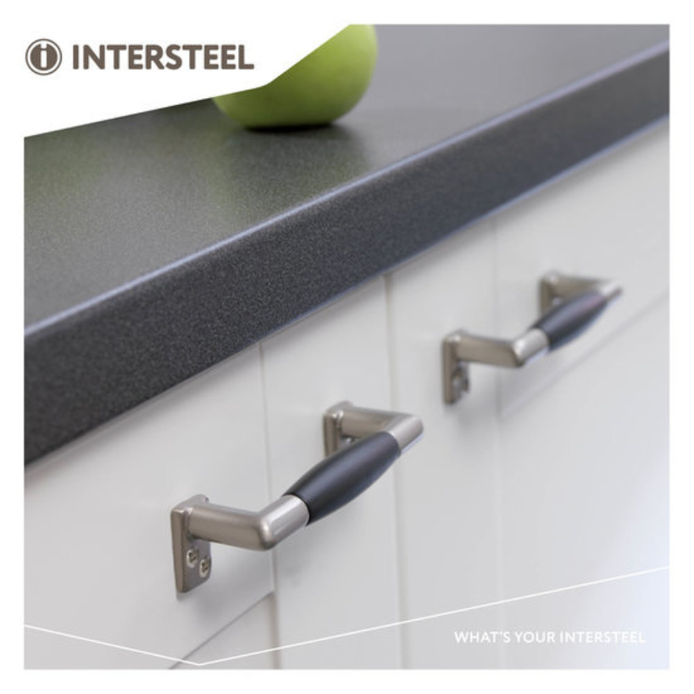 Intersteel Intersteel Meubelgreep mat nikkel 108mm met zwart hout | De Oude Deurklink Intersteel Intersteel Meubelgreep mat nikkel 108mm met zwart hout | De Oude Deurklink