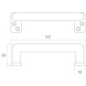 Intersteel Intersteel Meubelgreep messing getrommeld 107mm kastgreep ladegrepen | De Oude Deurklink