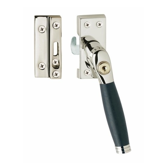 Intersteel Raamsluiting met slot skg1 rechts nikkel Ton 222 ebbenhout