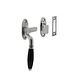 Intersteel Raamsluiting Ton links mat chroom / ebbenhout Intersteel Raamsluiting Ton links mat chroom / ebbenhout