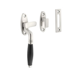 Intersteel Raamsluiting Ton links mat nikkel / ebbenhout Intersteel Raamsluiting Ton links mat nikkel / ebbenhout