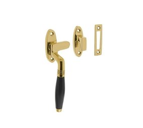 Intersteel Raamsluiting Ton links messing gelakt / ebbenhout Intersteel Raamsluiting Ton links messing gelakt / ebbenhout