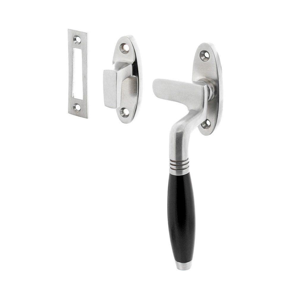 Intersteel Raamsluiting Ton rechts mat chroom / ebbenhout Intersteel Raamsluiting Ton rechts mat chroom / ebbenhout