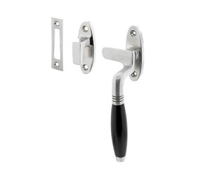 Intersteel Raamsluiting Ton rechts mat chroom / ebbenhout Intersteel Raamsluiting Ton rechts mat chroom / ebbenhout