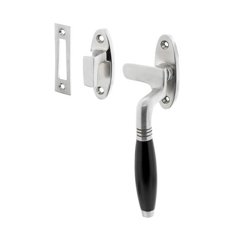 Intersteel Raamsluiting Ton rechts mat chroom / ebbenhout Intersteel Raamsluiting Ton rechts mat chroom / ebbenhout