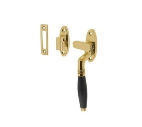 Intersteel Raamsluiting Ton rechts messing gelakt / ebbenhout