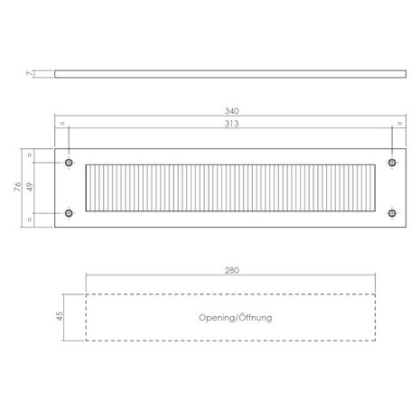 Intersteel Intersteel Tochtwering brievenbus rechthoekig mat zwart | De Oude Deurklink Intersteel Intersteel Tochtwering brievenbus rechthoekig mat zwart | De Oude Deurklink