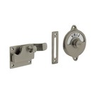 Intersteel Intersteel WC-slot hendel met bocht vrij-bezet mat nikkel | De Oude Deurklink jaren 30 deurbeslag
