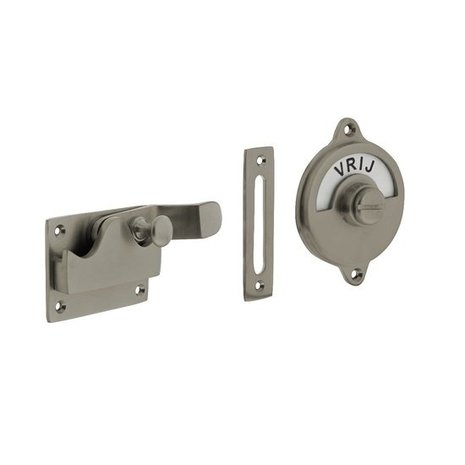 Intersteel Intersteel WC-slot hendel met bocht vrij-bezet mat nikkel | De Oude Deurklink jaren 30 deurbeslag Intersteel Intersteel WC-slot hendel met bocht vrij-bezet mat nikkel | De Oude Deurklink jaren 30 deurbeslag