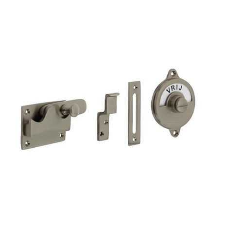 Intersteel Intersteel WC-slot hendel met bocht vrij-bezet mat nikkel | De Oude Deurklink jaren 30 deurbeslag Intersteel Intersteel WC-slot hendel met bocht vrij-bezet mat nikkel | De Oude Deurklink jaren 30 deurbeslag