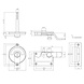 Intersteel Wc-slot met bocht rood / groen messing gelakt Intersteel Wc-slot met bocht rood / groen messing gelakt