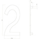 Intersteel Intersteel Huisnummer 2 RVS mat zwart (15cm) - weerbestendig buitendeurbeslag | De Oude Deurklink klassiek buitendeurbeslag Intersteel Intersteel Huisnummer 2 RVS mat zwart (15cm) - weerbestendig buitendeurbeslag | De Oude Deurklink klassiek buitendeurbeslag
