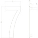 Intersteel Intersteel Huisnummer 7 RVS mat zwart (15cm) - weerbestendig buitendeurbeslag