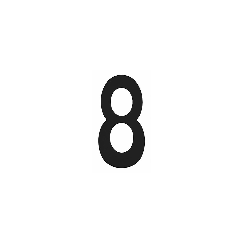 Intersteel Intersteel Huisnummer 8 RVS mat zwart (15cm) - weerbestendig buitendeurbeslag