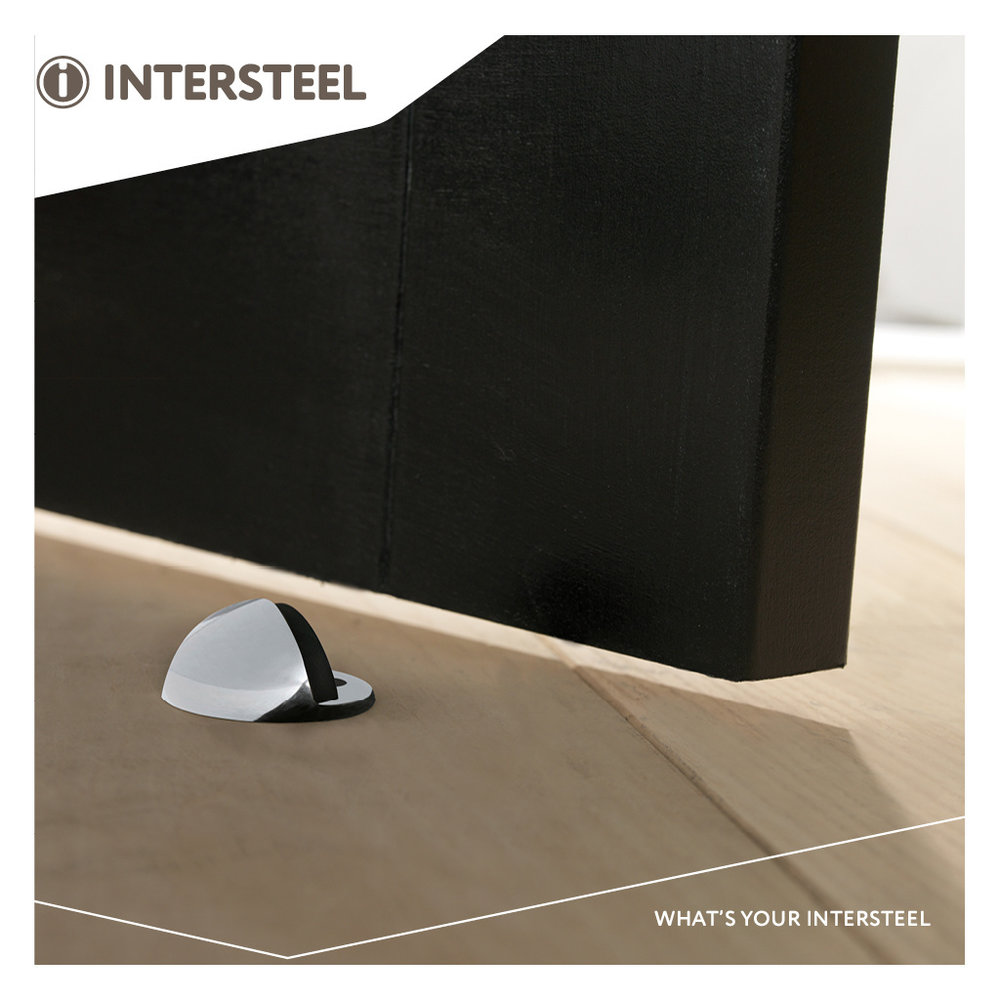 Intersteel Deurstopper bolrond chroom