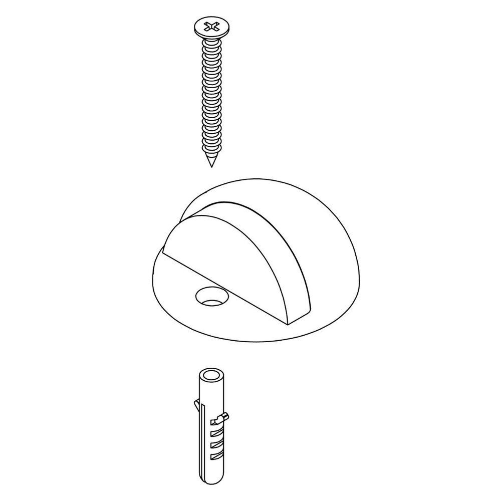 Intersteel Deurstopper bolrond chroom
