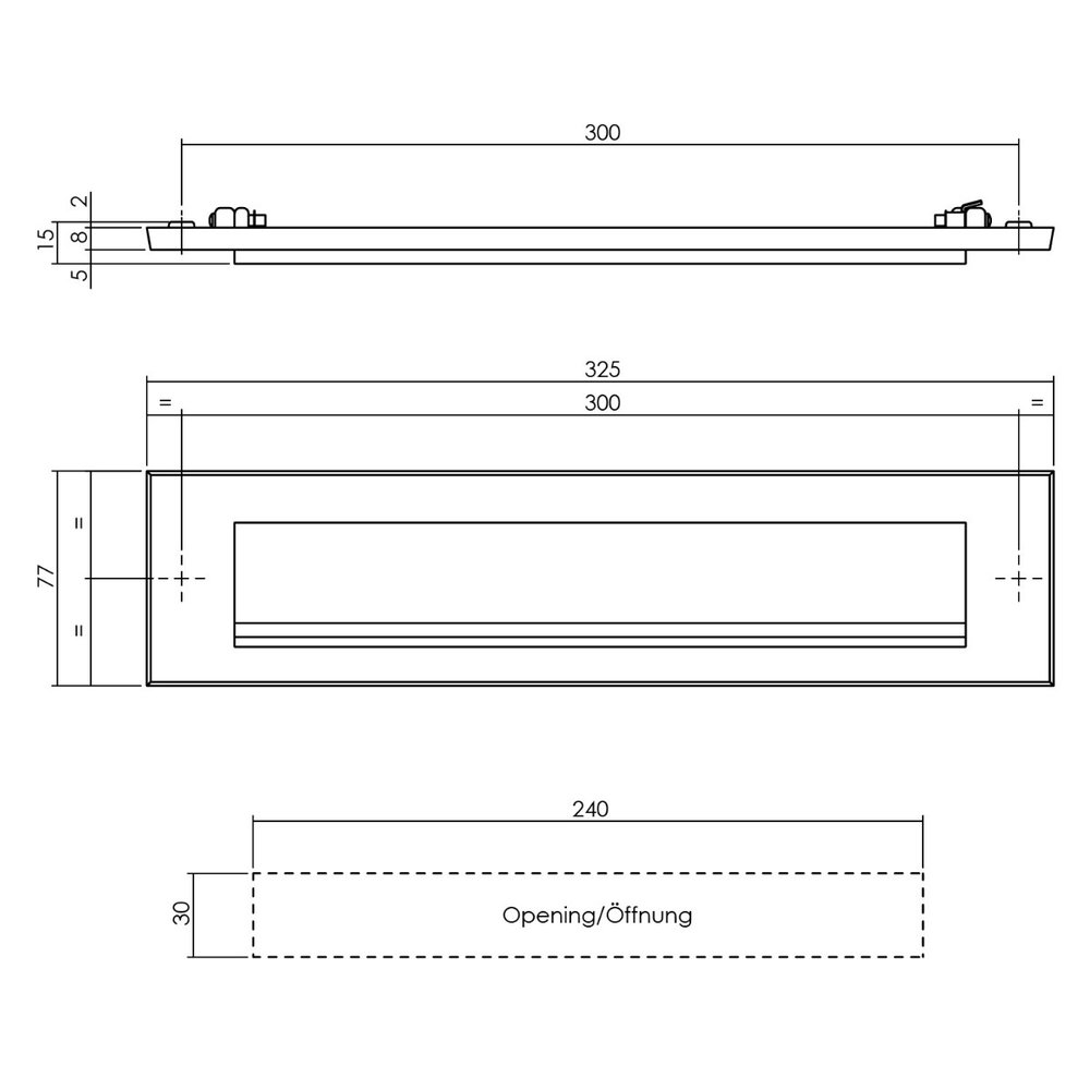 Intersteel Intersteel Brievenbus voordeur met klep en regenrand messing getrommeld | De Oude Deurklink
